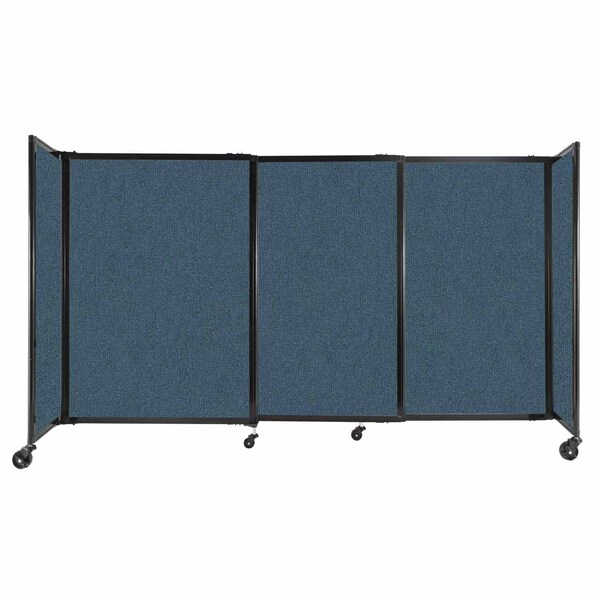 Versare StraightWall Sliding Portable Partition 7'2" x 4' Caribbean Fabric 1448536 - main